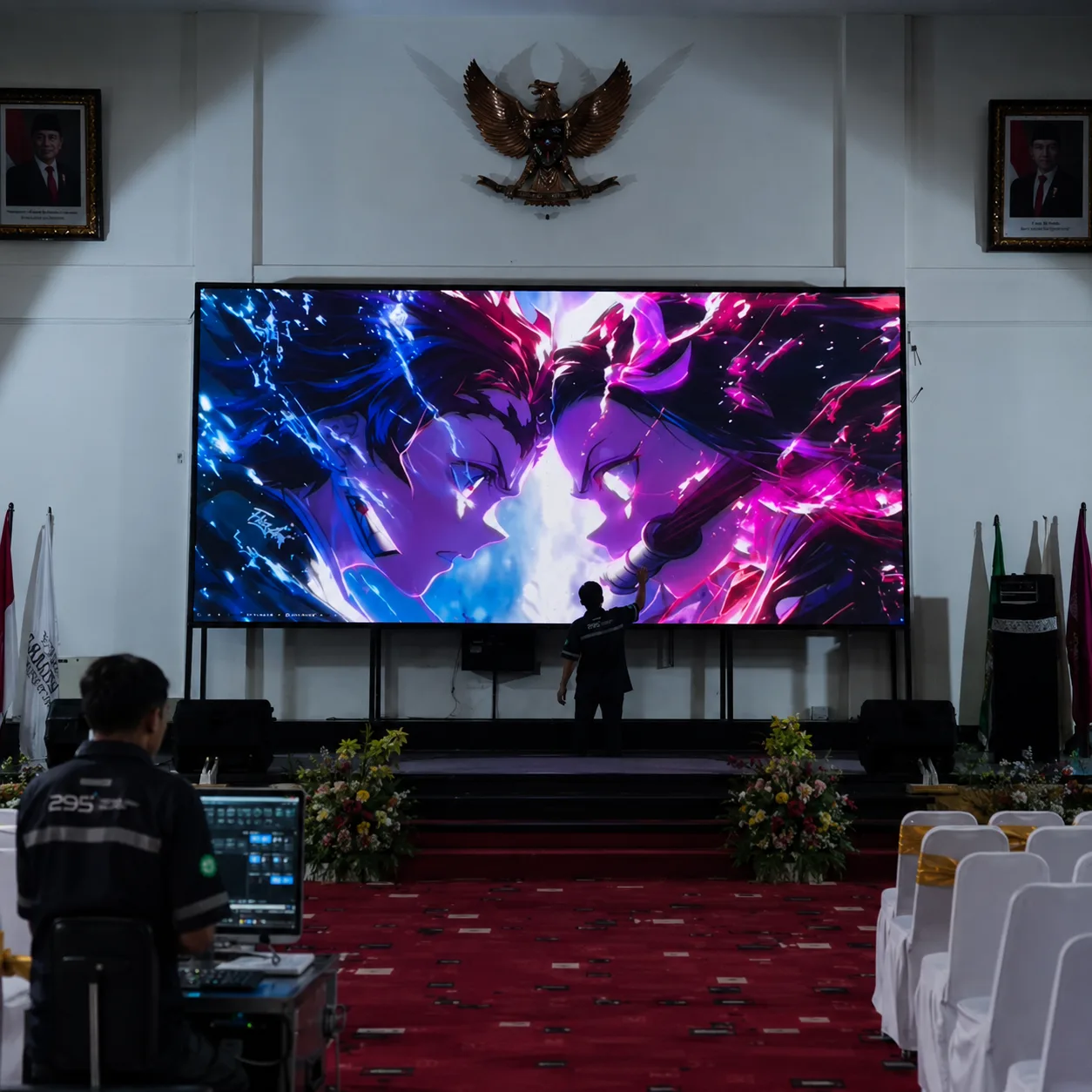 Instalasi Videotron Aula Universitas Muhammadiyah Kudus
